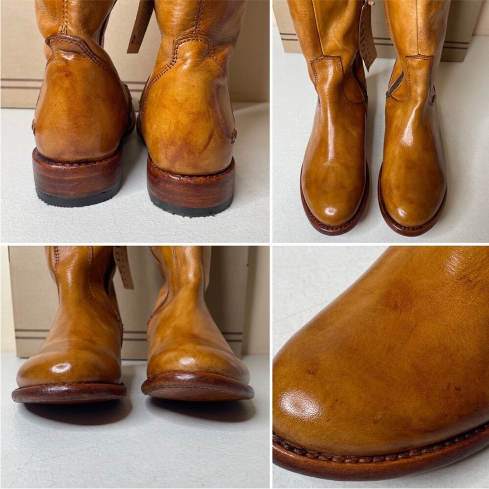 BED STU Tess Distressed Leather Tall Boots BedStu Size 8.5